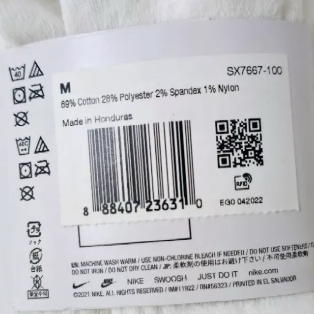 Nike Dri-fit Everyday Cushioned Quarter Cut Ankle socks white 3 pair Pack - Picture 12 of 16